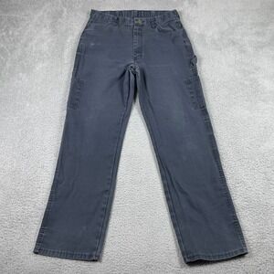 Bulwark FR Work Pants Mens 34x32 (Fits 32x32)‎ Navy Blue Work Trousers Carpenter